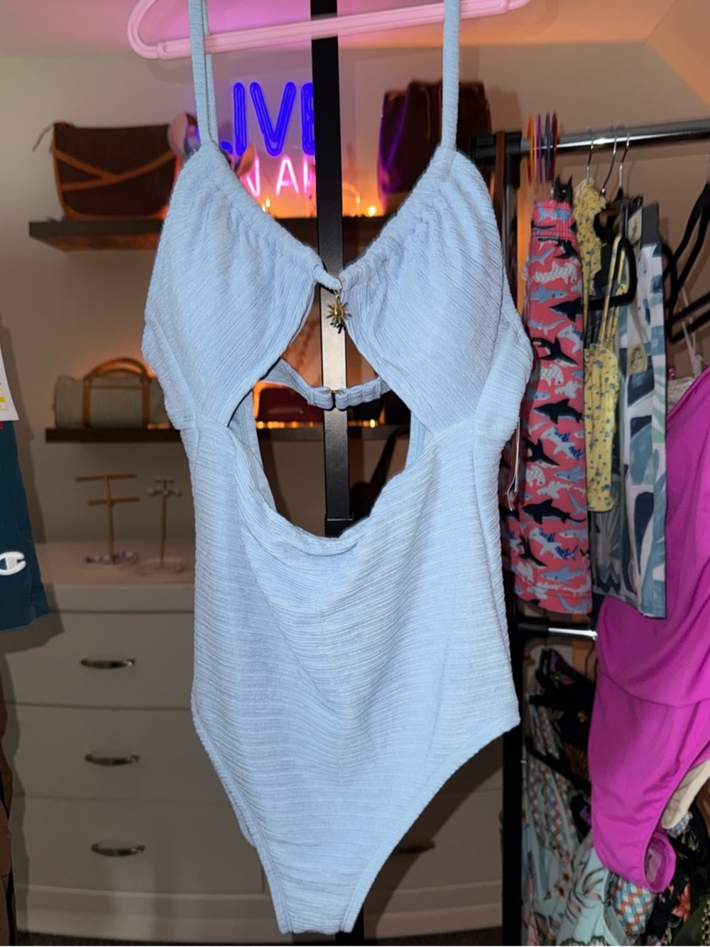 Blue Sun Charm Medium One Piece Swimsuit
- Shade & Shore
New with tags